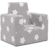 vidaXL Kindersofa vidaXL Hellgrau mit Sternen