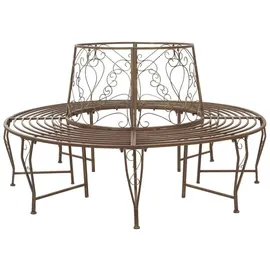 vidaXL Baumbank Ø 160 x 89 cm Antikbraun