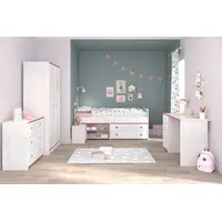 Parisot Kinderzimmer "Smoozy" Weiß, versch. Ausführungen, Kanten Pink/Blau