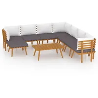 vidaXL Garten-Lounge-Set 9-tlg. braun