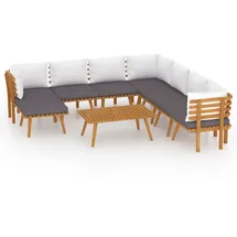 vidaXL Garten-Lounge-Set 9-tlg. braun