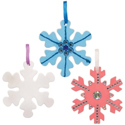 Schneeflocken aus Keramik (pro Set 5) Bastelaktivitäten zu Weihnachten