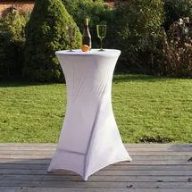 Baumarktplus Stehtisch mit Husse Ø 60cm Bistrotisch Stehtisch Klapptisch wetterfest