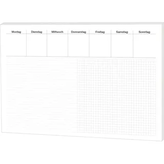RNK Schreibunterlage Office - liniert & kariert weiß Papier 48,0 x 33,0 cm, 30 Blatt