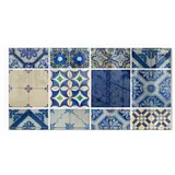 Tulup Kaminplatte Glas Rechteck 140 x 70 x 0,4 cm Blau