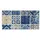 Tulup Kaminplatte Glas Rechteck 140 x 70 x 0,4 cm Blau