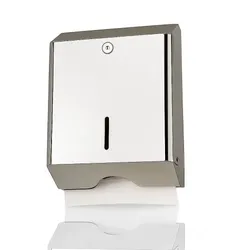 Blanc HYGIENIC Falthandtuchspender INOX Z600, Edelstahl, robust, abschließbar, Kapazität: 600 Faltpapiere