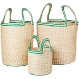 Broste Copenhagen Lykke Korb Jelly Green 3er-Set