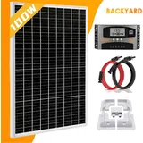 100W Solarmodul Set für Wohnmobil mit PV Halterung 12V Hocheffizientes Monokristallines für RV Boote Camping Gärten