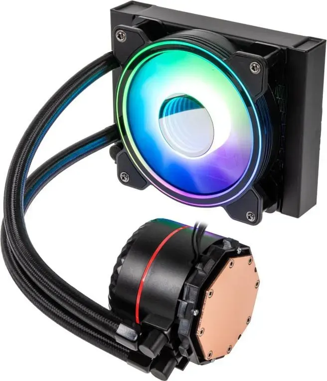 Kolink Umbra Void 120 AIO Performance ARGB CPU Komplett-Wasserkühlung, CPU Wasserkühler, Schwarz