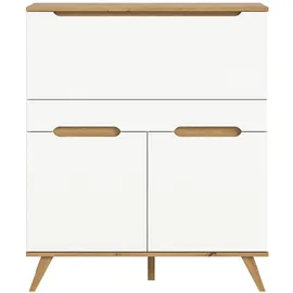 inn.furn Sekretär weiß, Eiche 100 cm Hygge