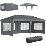 Homcom Faltpavillon 5,85 x 2,95 m inkl. 4 Seitenteile Grau