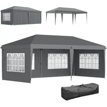 Homcom Faltpavillon 5,85 x 2,95 m inkl. 4 Seitenteile Grau