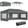Homcom Faltpavillon 5,85 x 2,95 m inkl. 4 Seitenteile Grau