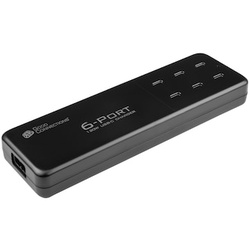 Good Connection USB-Desktop-Schnellladestation 120W 6-Port USB-C PD schwarz