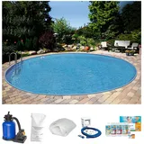 CLEAR POOL Rundpool PREMIUM IBIZA 350 x 120 cm inkl. Sandfilteranlage