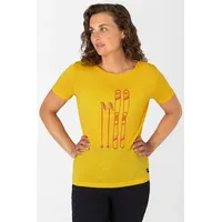 Super.natural Merino T-Shirt W SKIING TEE in gelb |