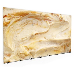 Primedeco Garderobenpaneel Magnetwand und Memoboard aus Glas Karamell Eiscreme braun
