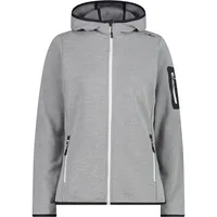 CMP Damen Kapuzensweat Woman Jacket FIX Hood bianco-graffite 46