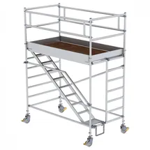 Günzburger MUNK Rollgerüst 1,35 x 2,45 m mit Schrägaufstiegen Plattformhöhe 2,35 m - 167110