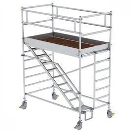 Günzburger MUNK Rollgerüst 1,35 x 2,45 m mit Schrägaufstiegen Plattformhöhe 2,35 m - 167110