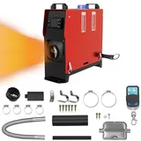 Aufun 8KW Standheizung Diesel, 12V Luft Dieselheizung Auto Heizung Lufterhitzer Dieselheizung mit Fernbedienung, LCD-Schalter für Auto RV Boote LKW Wohnmobil Bus (Rot)