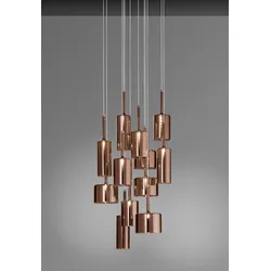 Dekorative Glas-Hängeleuchte Spillray 12 Axo Light - Grau