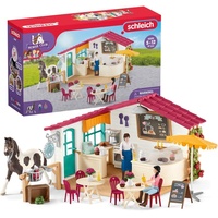 schleich 42592 HORSE CLUB Reiter-Café, 97 Teile Spielset mit 1 x schleich Pferde Tierfiguren und vielem mehr, Spielzeug für Kinder ab 5 Jahren