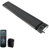 WLAN-Infrarot-Terrassenheizer, schwarzer Heizstrahler mit 1800 Watt