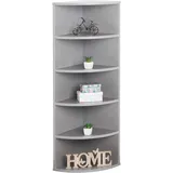Ricoo Eckregal Hängend 110 x 33 x 33 Grau, Spanplatte aus Holz, Hängereral WM059-PL, Regal Wand, Bücherregal Eck Wandregal Ecke Küchenregal Wandboard Eckwandregal Schweberegal
