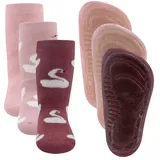 Ewers 3er-Set Stoppersocken ABS 3er Pack Schwan in marone | Gr.: 25-26