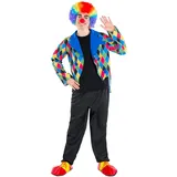 dressforfun Herrenkostüm Clown | schickes Kostüm mit Zierknöpfe | Harlekin Clown-Kostüm Fasching (XXL | Nr. 300847)