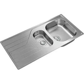 Teka Universe 60 T-XP 11⁄2C 1E Rev Spüle Mit Abtropffläche, Edelstahl