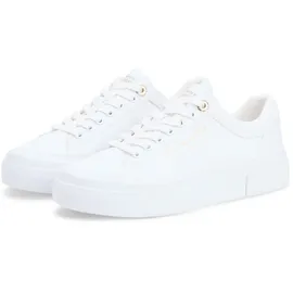 Tommy Hilfiger TH FOXING PLATFORM CANVAS Damen Weiß 36