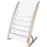 Alba Krapf ALBA Prospektständer DDEXPO8W BC 8x2 Fächer holz/weiß