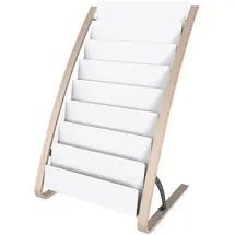 Alba Krapf ALBA Prospektständer DDEXPO8W BC 8x2 Fächer holz/weiß