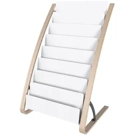 Alba Krapf ALBA Prospektständer DDEXPO8W BC 8x2 Fächer holz/weiß