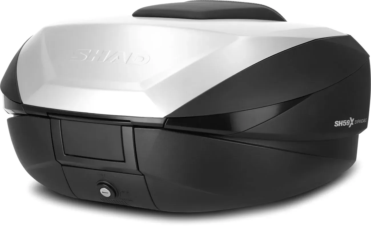 Shad SH59X, topcase extensible - Noir/Argent - 46-58 L