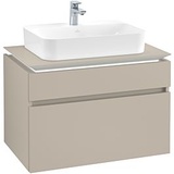 Villeroy & Boch Legato Waschtischunterschrank B754L0VK 80x55x50cm, mit LED-Beleuchtung, Soft Grey