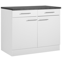 Unterschrank OPTIFIT „Mini“ Schränke Gr. B/H/T: 100 cm x 84,8 cm x 60 cm, 2 St., weiß Unterschränke Breite 100 cm