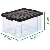 Novatool Aufbewahrungsbox 2x80 L + 2x 15 L + 4x 5 L 8-tlg. anthrazit