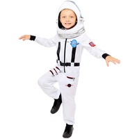 amscan 9908557 Weltraum-Anzug, weißes Halloween-Kostüm, Alter 6–8, 6-8 Jahre