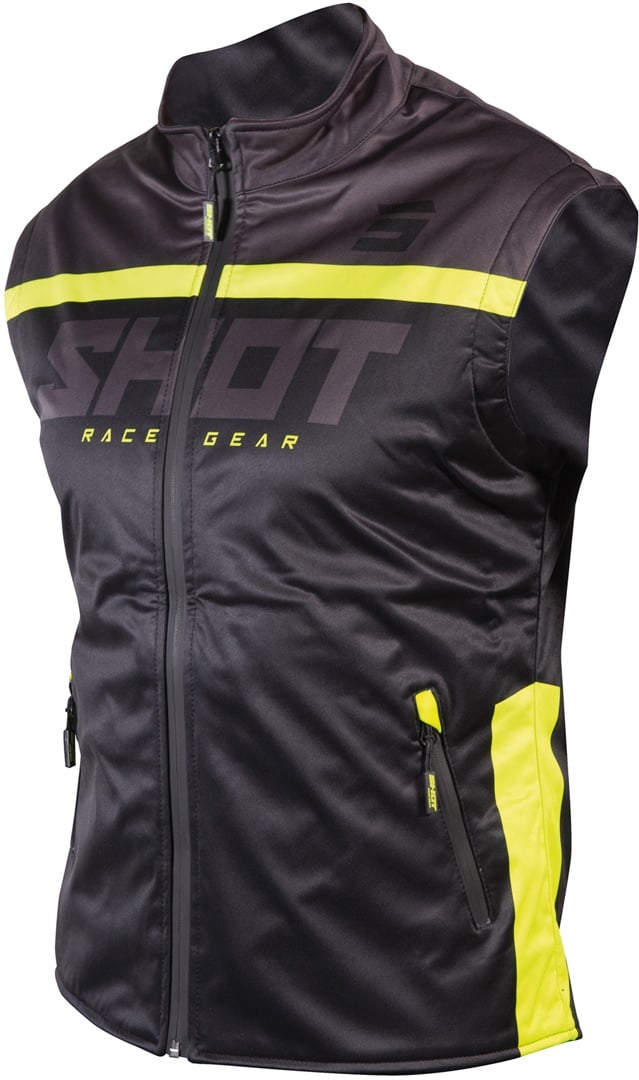 Shot Bodywarmer Lite 2.0 Motorcross Vest, zwart-geel, 2XL Voorman