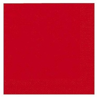 Duni Dinner-Servietten 3lagig Tissue Uni rot, 40 cm, 20 Stück