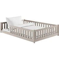 Kids Collective Kinderbett Bodenbett 140x200 cm mit Rausfallschutz &