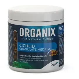OASE ORGANIX Cichlid Granulate M 250 ml - Aquarienfutter für alle Barscharten ab 6 cm, Granulatfutter (3-7 mm) mit hohen Nährwerten