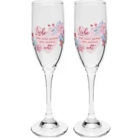 SHEEPWORLD Sektglas Set Motiv 'ECHT'