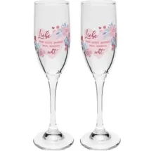 SHEEPWORLD Sektglas Set Motiv 'ECHT'