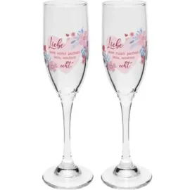 SHEEPWORLD Sektglas Set Motiv 'ECHT'