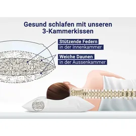 ZOLLNER Federkissen 40 x 80 cm Weiß